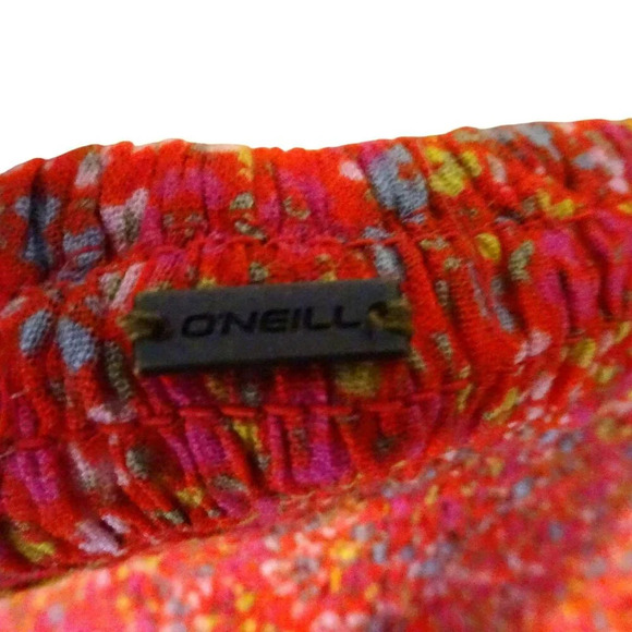 NWT O'Neill Kiko Ditsy Floral Ruched Crop Red Viscose Tank XL $45 MSRP - Picture 9 of 11